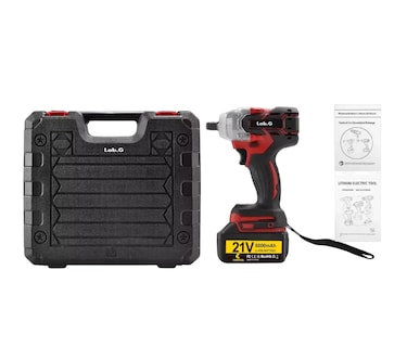 Foto 3 | Pistola Impacto Llave Taladro Inalámbrica Sincarbono 650nm, Color Negro Con Rojo