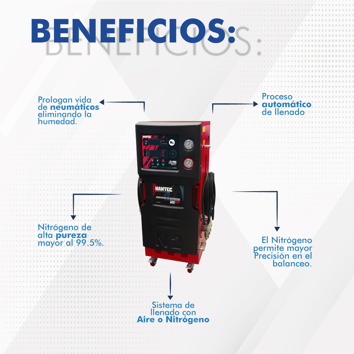 Foto 6 | Generador Nitrógeno 4 Llantas 70 l