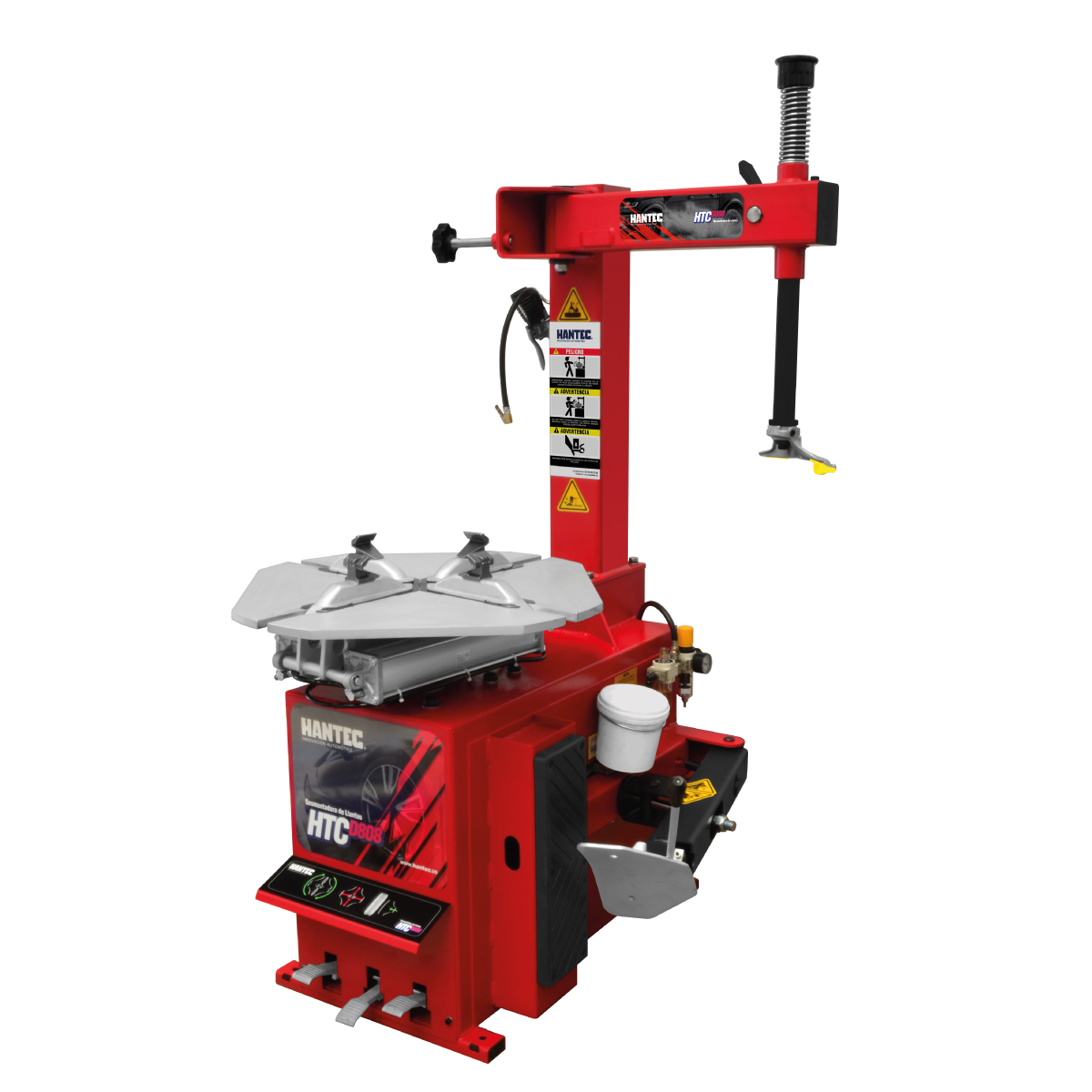 Desmontadora de Llantas Hantec HTCD808 color Rojo Rines 11 a 21