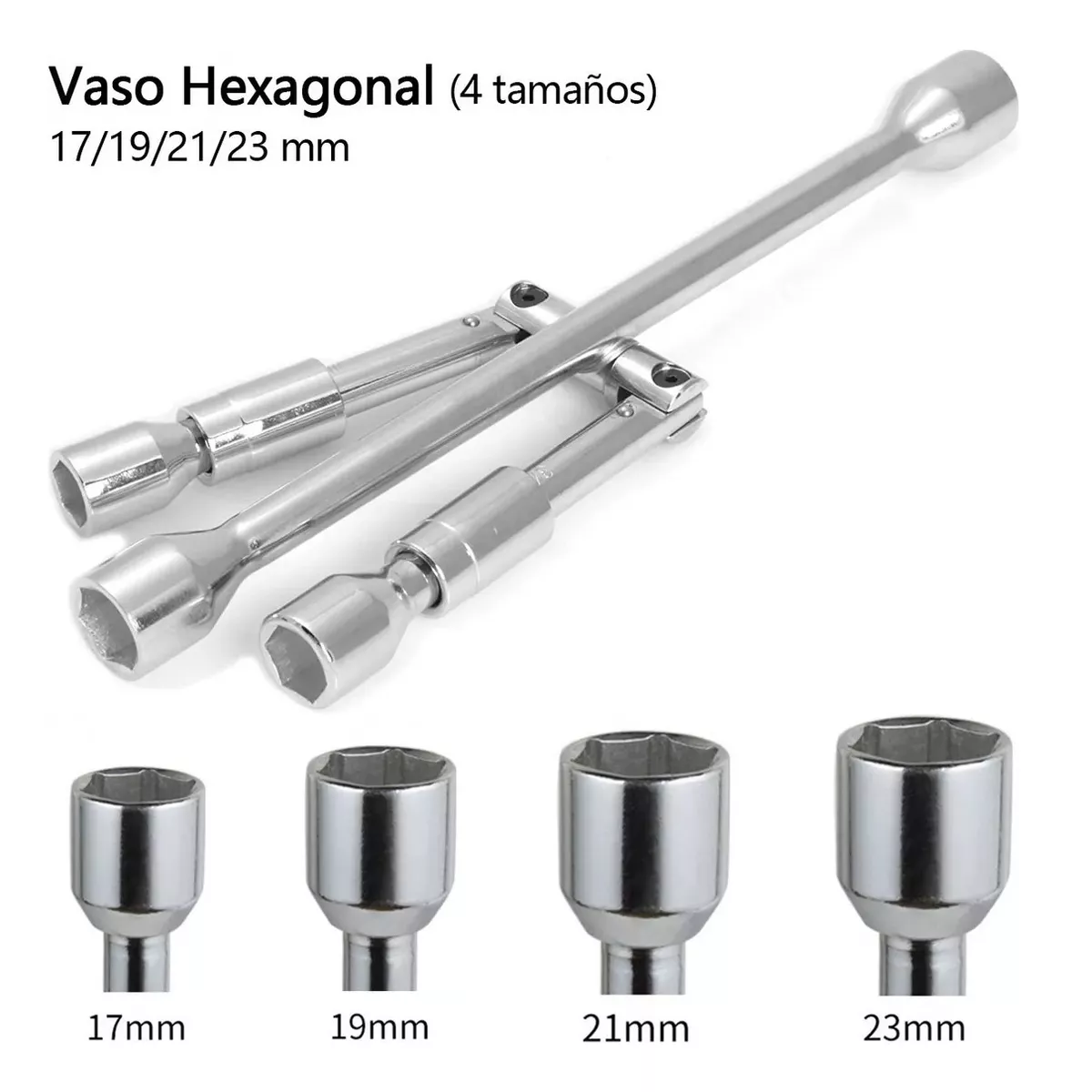 Foto 5 pulgar | Llave Cruz Cruceta Reforzada para Auto 17/19/21/23mm Eo Safe Imports Esi-11535 Plata