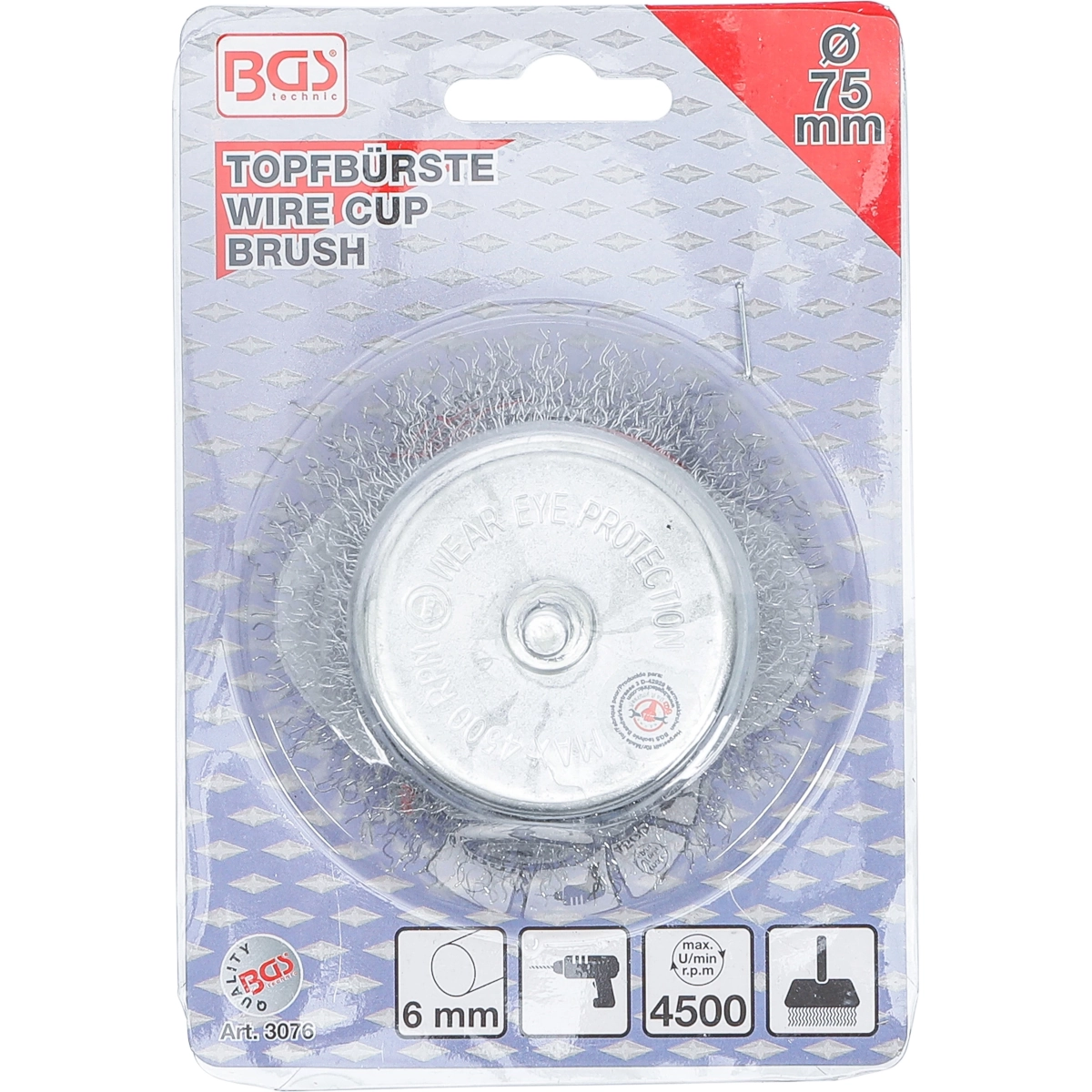 Foto 6 | Disco De Almabre De Copa Rizado, Diametro 75 Mm | Bgs 3076