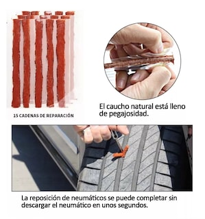 Foto 4 | Estuche De Lujo De Reparación Emergencia Llantas Autos Motos Estuche Negro