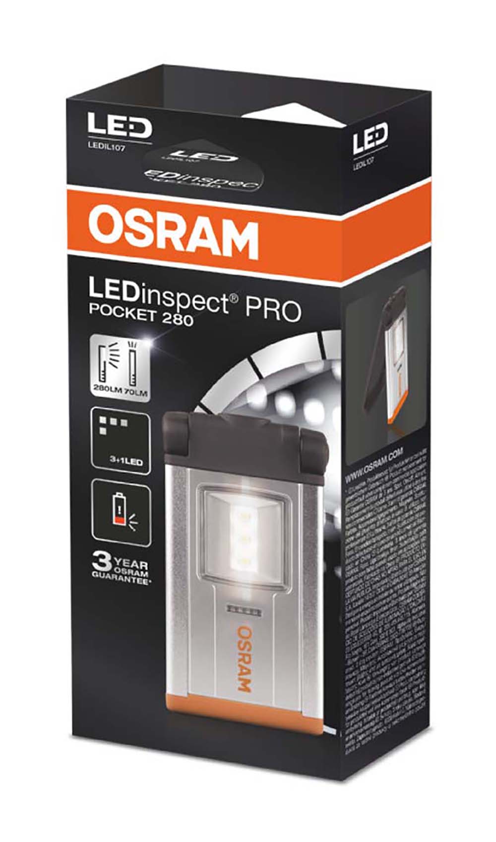 Foto 2 pulgar | Lampara Osram Ledinspect Pro Pocket 280 color Gris