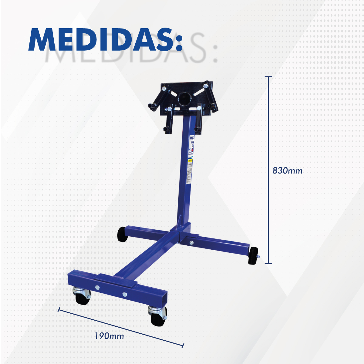 Foto 5 pulgar | Soporte para Motores Hantec HNTSM1 color Azul 500 KG