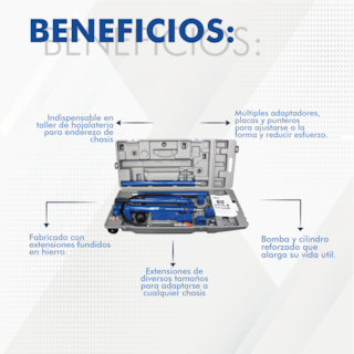 Foto 7 | Porto Power Hidráulico de 10 Toneladas Hantec color Azul