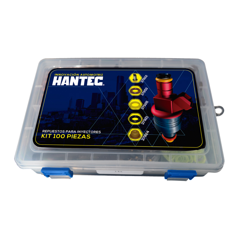 Kit de Orrings Reparación de Inyectores Hantec color Negro con 100 Piezas Herramienta Automotriz