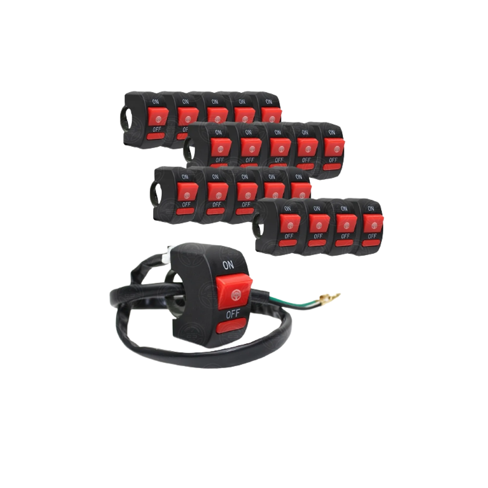 Set 20 Switch Apagador Interruptor para Manubrio de Motocicleta F1