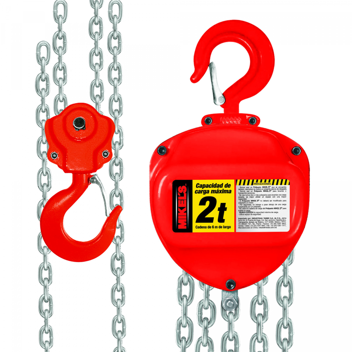 Polipasto Manual Mikel´s PM-26 2 Ton Cadena 6 m