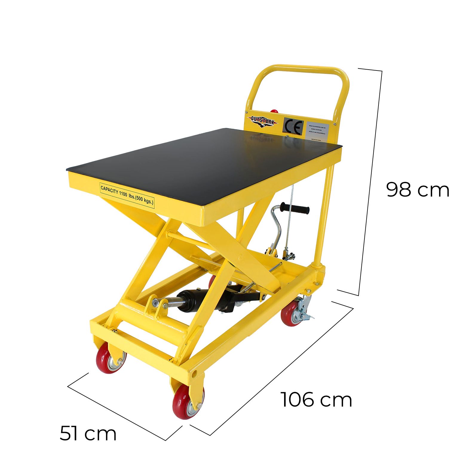 Foto 2 | Mesa Elevadora Automotriz Gutstark 1/2 Tonelada Antiderrapante