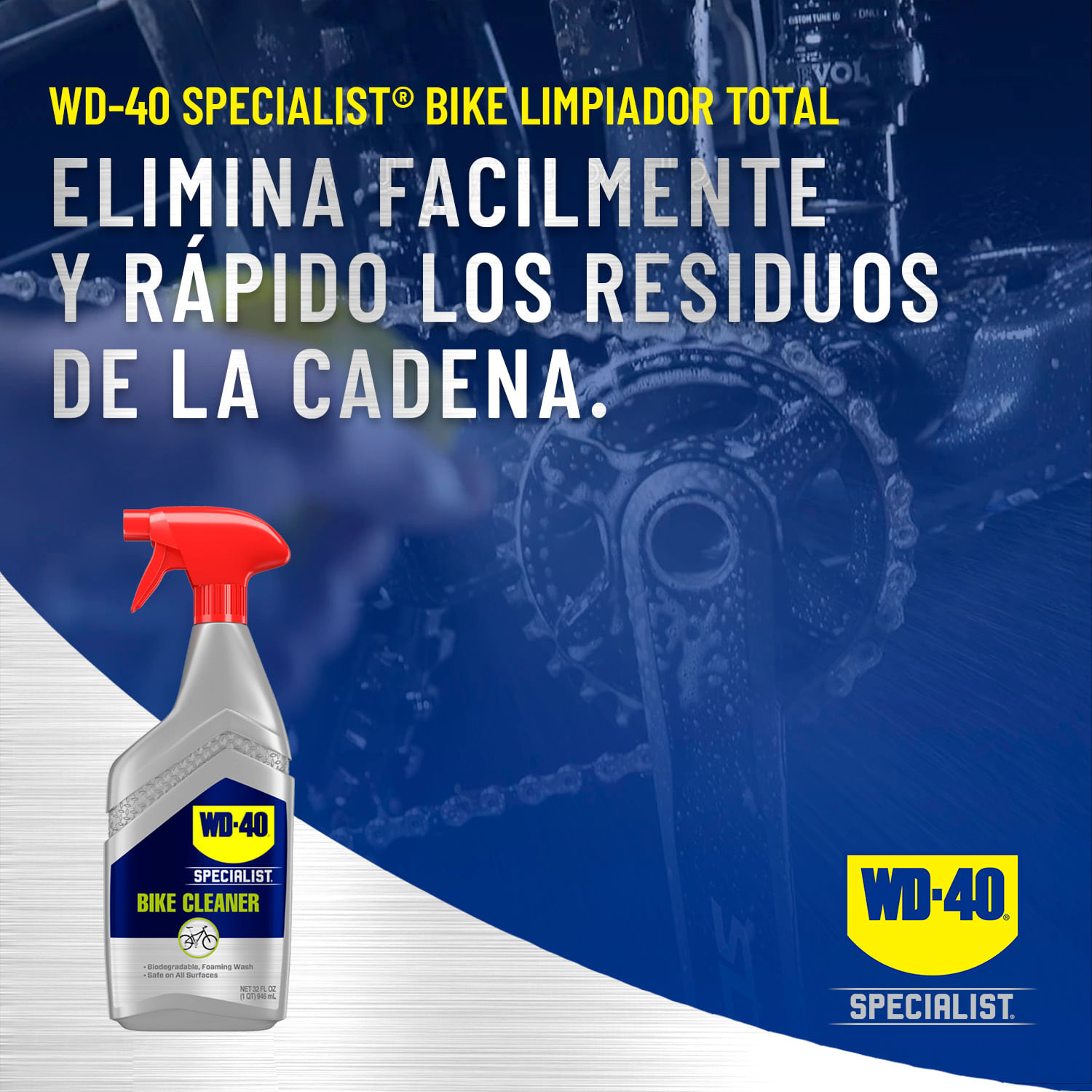 Foto 3 pulgar | Espuma Limpiadora Bike WD-40 390340 32 OZ