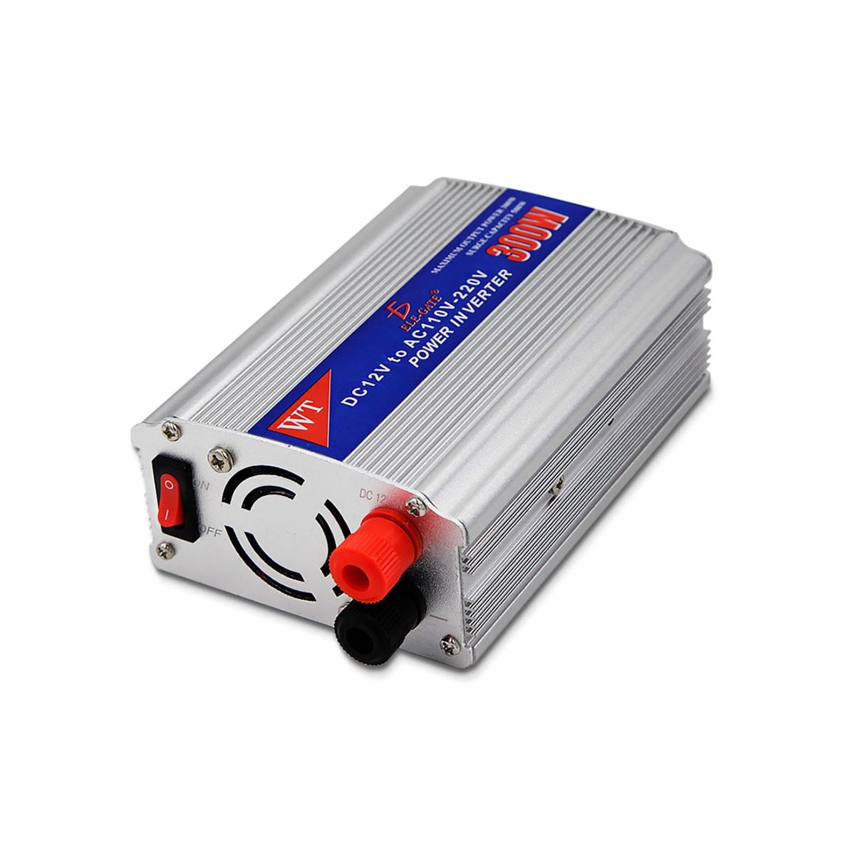 Inversor De Corriente Automotriz Dc 12v A Ac 110v 300 W Elegate Ch60300w Color Plata 2154