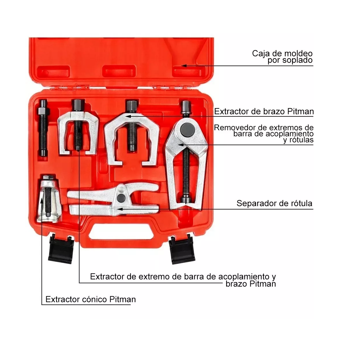 Foto 3 pulgar | Kit  Extractor Rotula Herramienta Suspensión Reparación Auto Eo Safe Imports Esi-6631 color Rojo