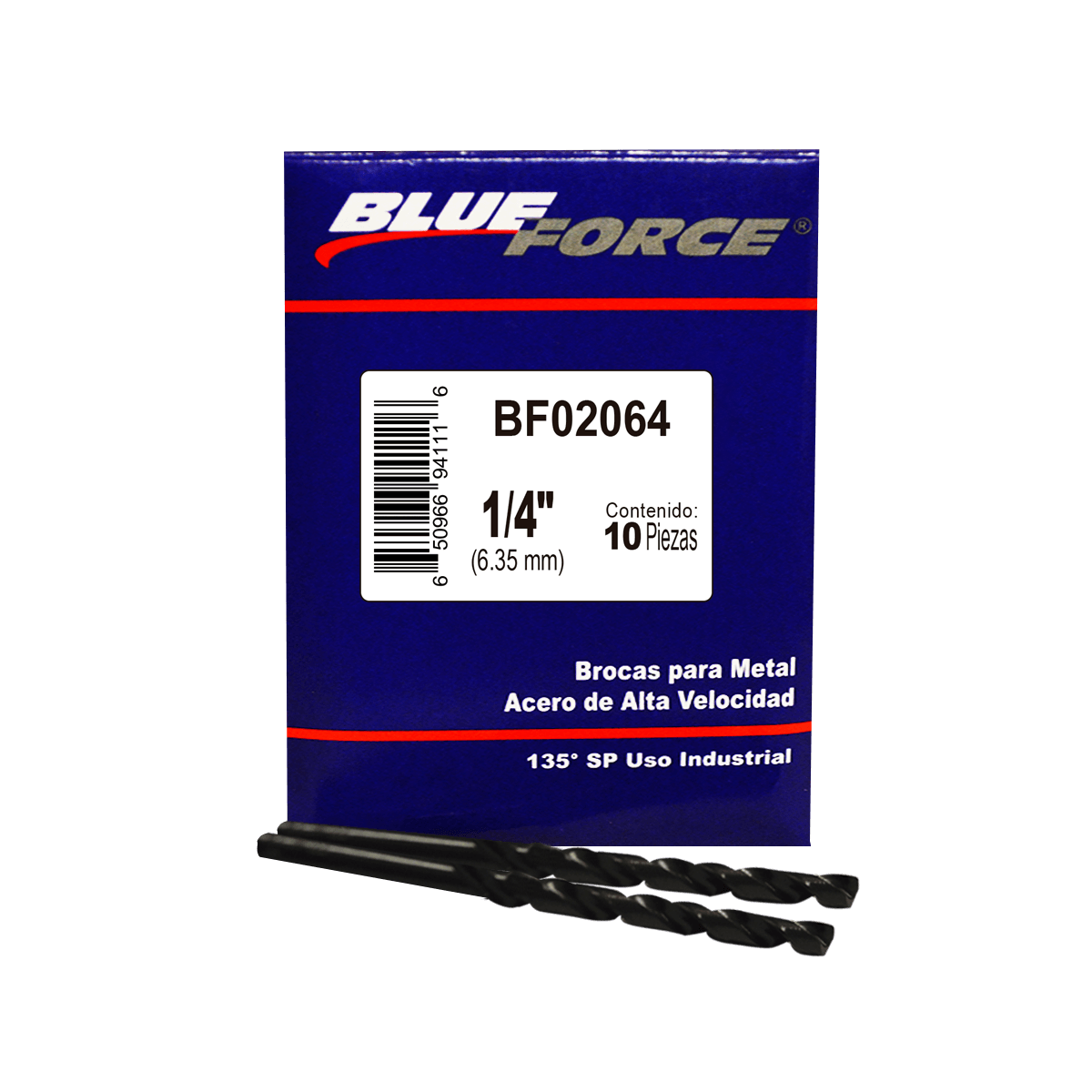 Foto 2 pulgar | Brocas para Metal Blue Force 1/4" 10 Piezas