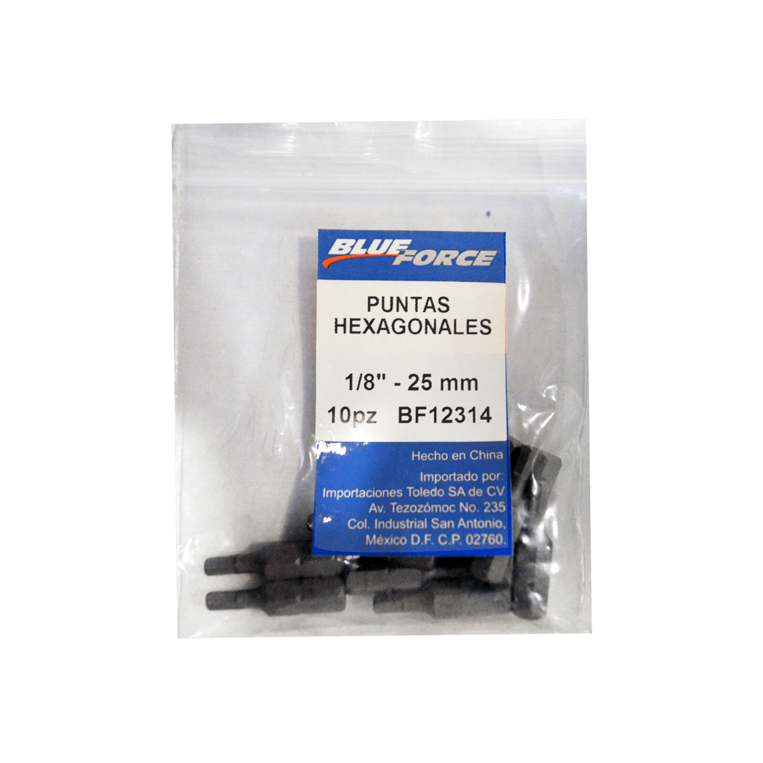 Insertos Puntas Hex Blue Force Bf12314 1/8