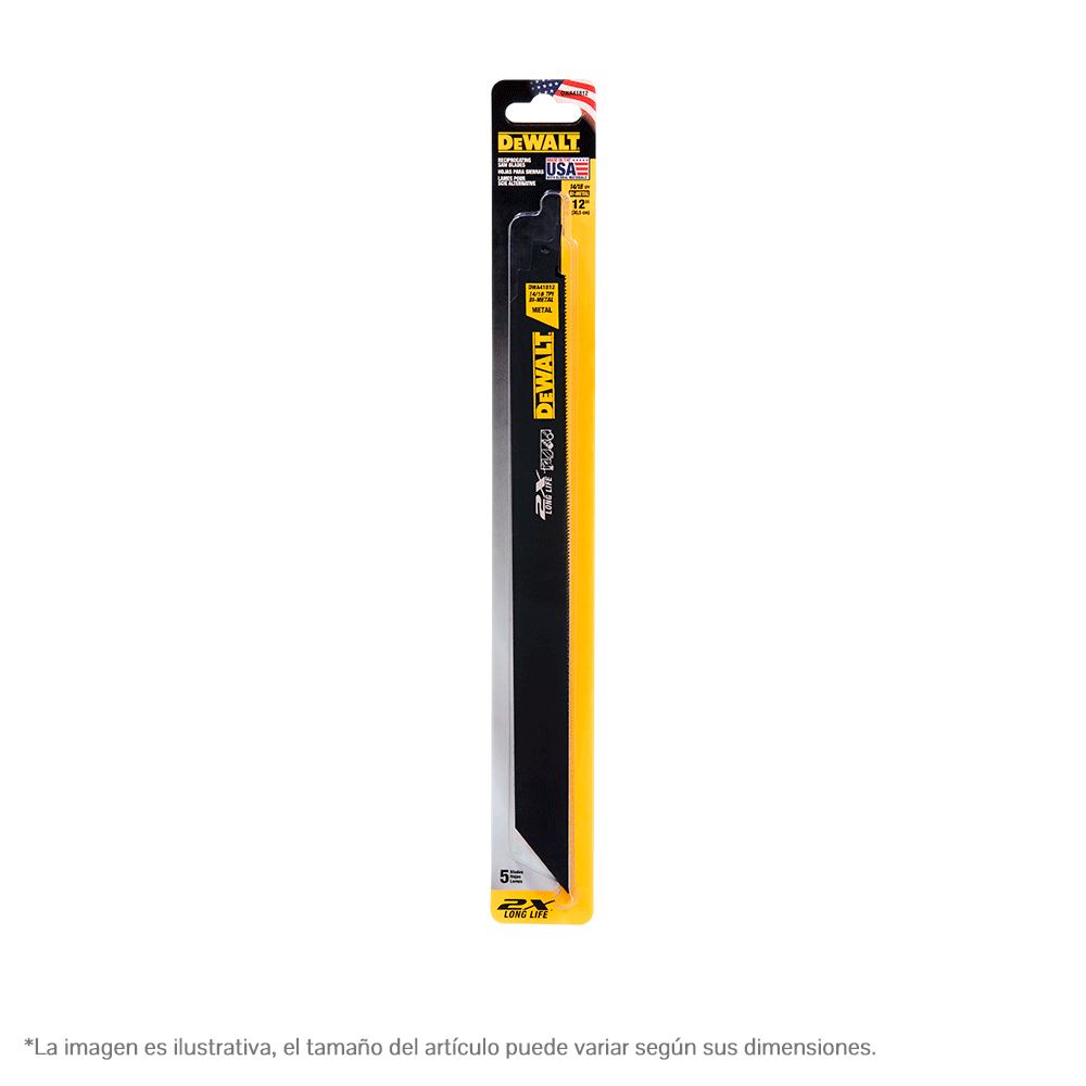 Segueta Sierra Sable Dewalt 18dpp 5 Piezas