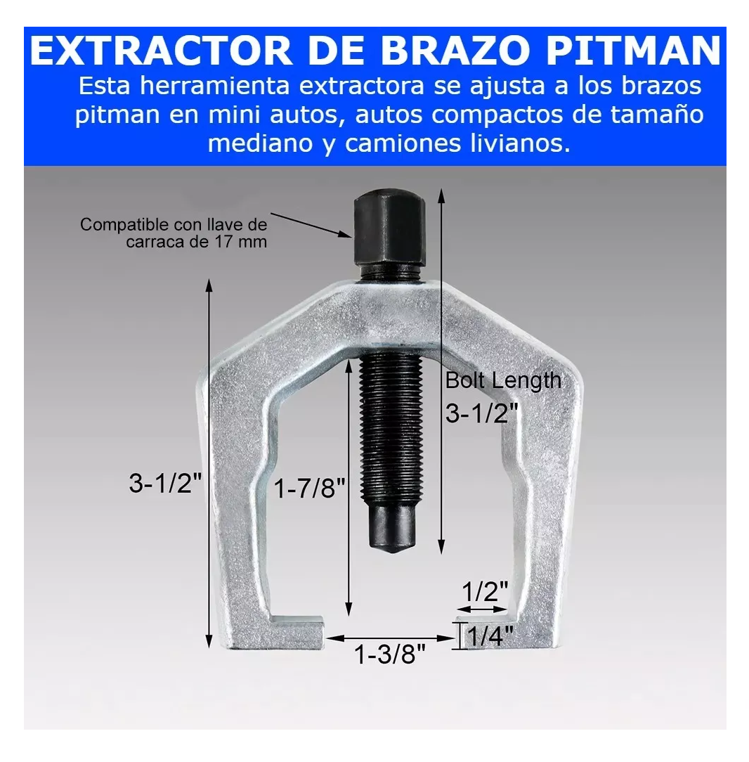 Foto 5 | Extractor Rotula Kit Herramienta Suspension Reparacion Auto Estuche Rojo Herramientas Plata