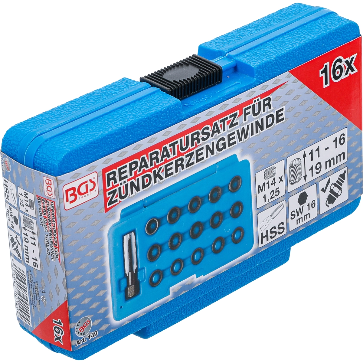 Foto 7 pulgar | Juego Reparar Roscas - Bujia | M14x1,25 | Helicoil | Bgs 149
