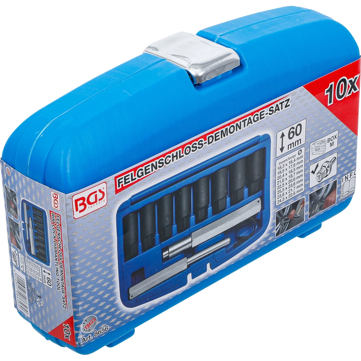 Foto 7 pulgar | Juego Extractor De Tornillos Antirrobos | 10 Pz | Bgs 8656