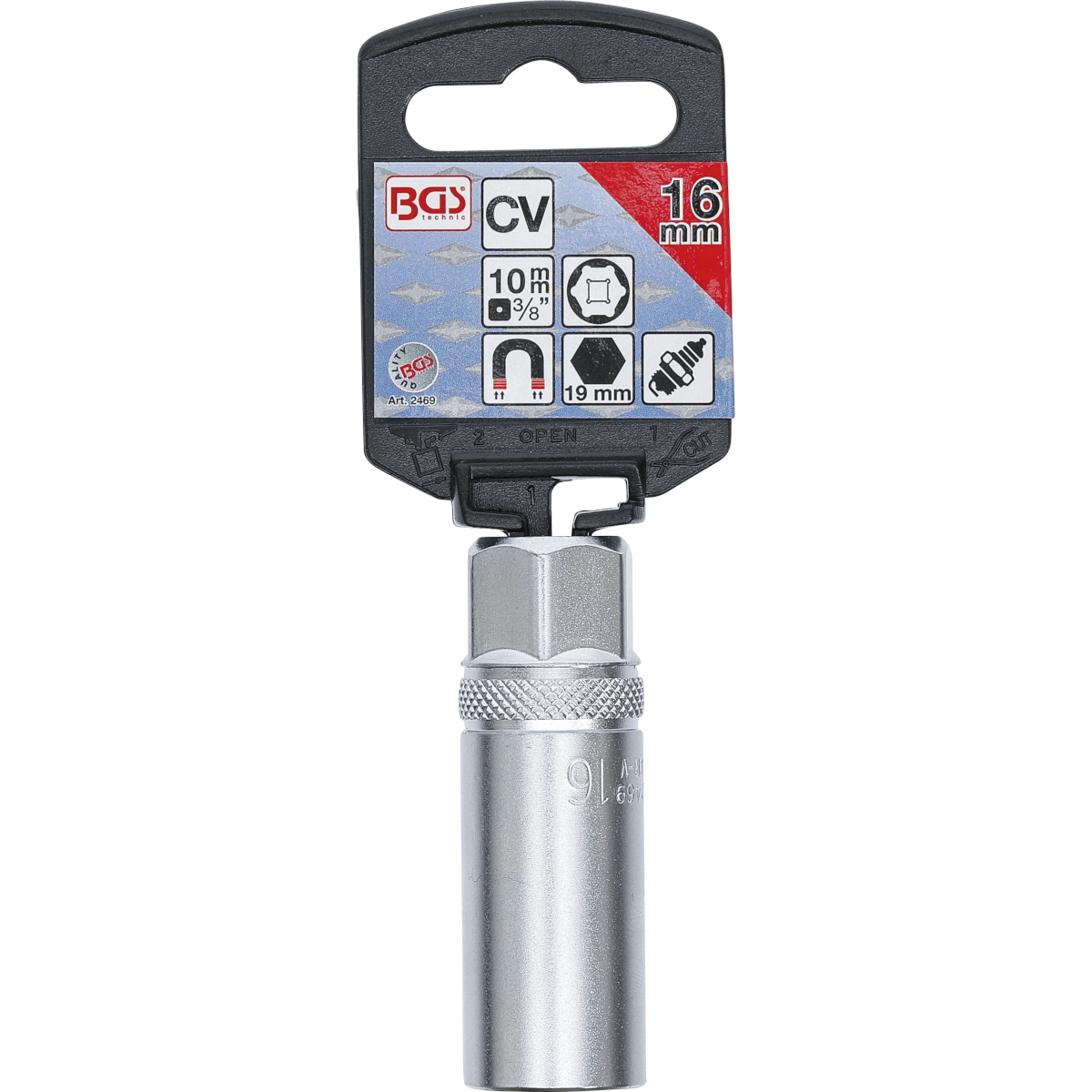 Foto 3 | Dado Para Bujías Magnético Hexagono | 3/8'' | 16mm | Bgs 2469