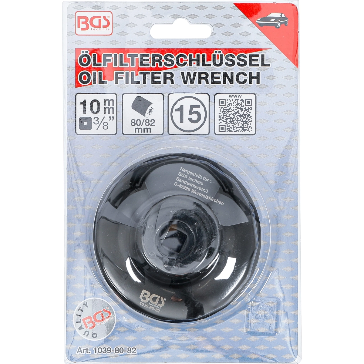 Foto 5 pulgar | Llave Para Filtros De Aceite | 80 Mm X P82 | Bgs 1039-80-82
