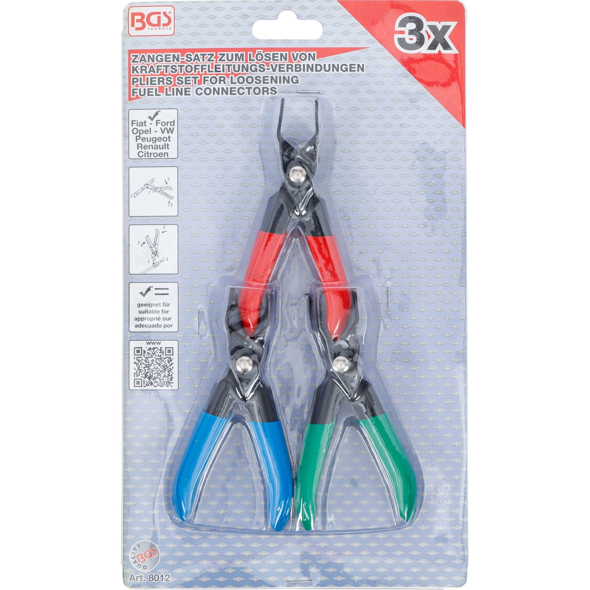 Foto 5 pulgar | Pinzas Para Tubos De Combustible | 3 Pz | Bgs 8012