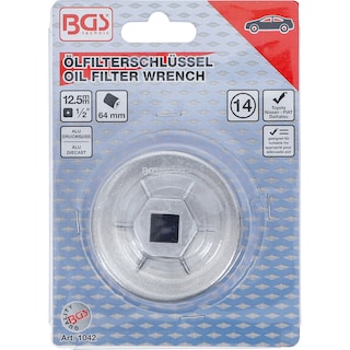 Foto 4 | Llave Para Filtros De Aceite | 14 Caras | Ø 64 Mm | Bgs 1042