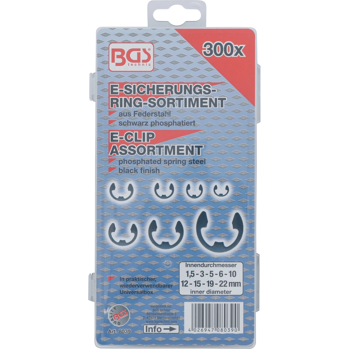 Foto 3 | Juego E-clip | 30 Pz | 1.5 - 22 Mm | Bgs 8039