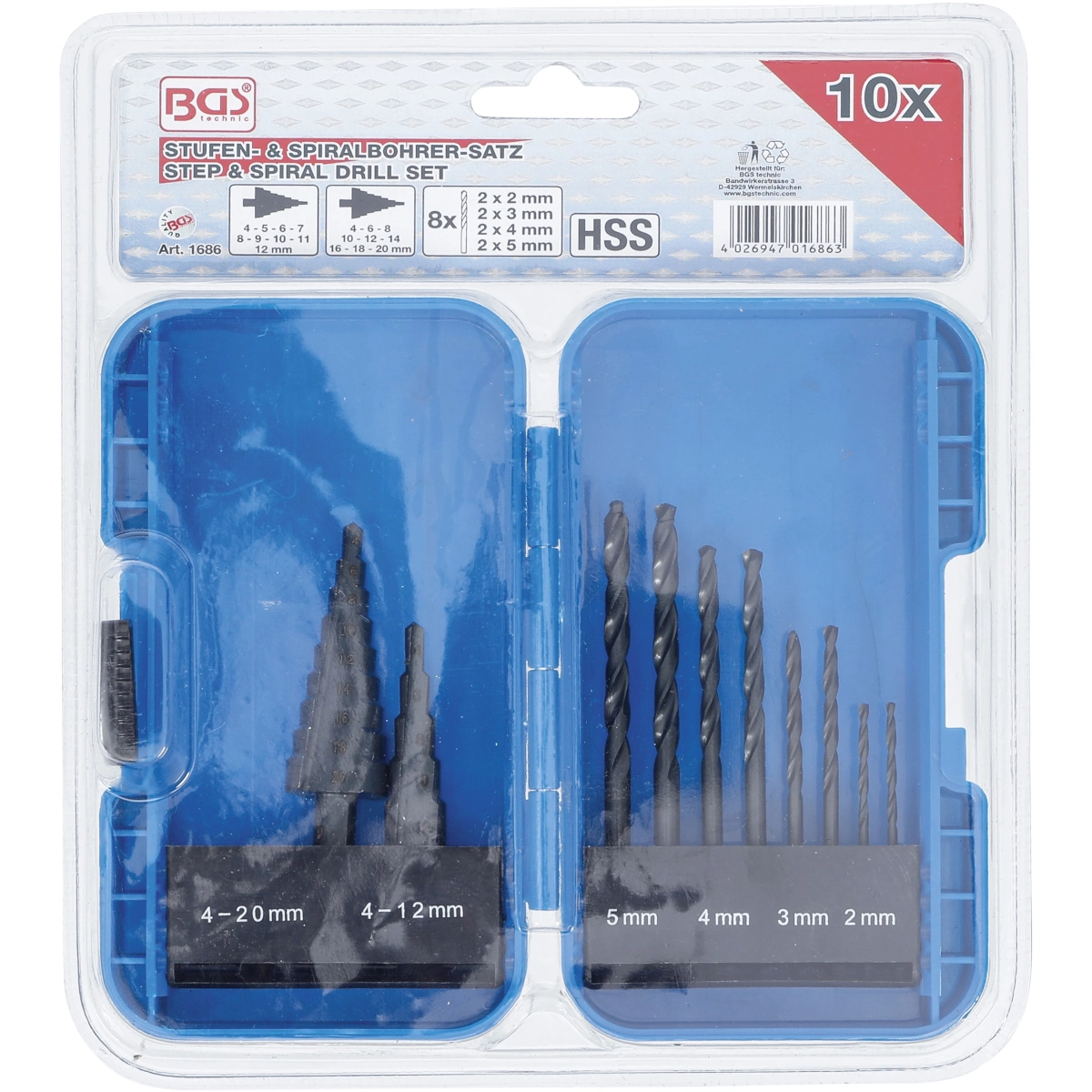 Foto 7 pulgar | Brocas Escalonadas Hss Y Espirales | Metricas | Bgs 1686