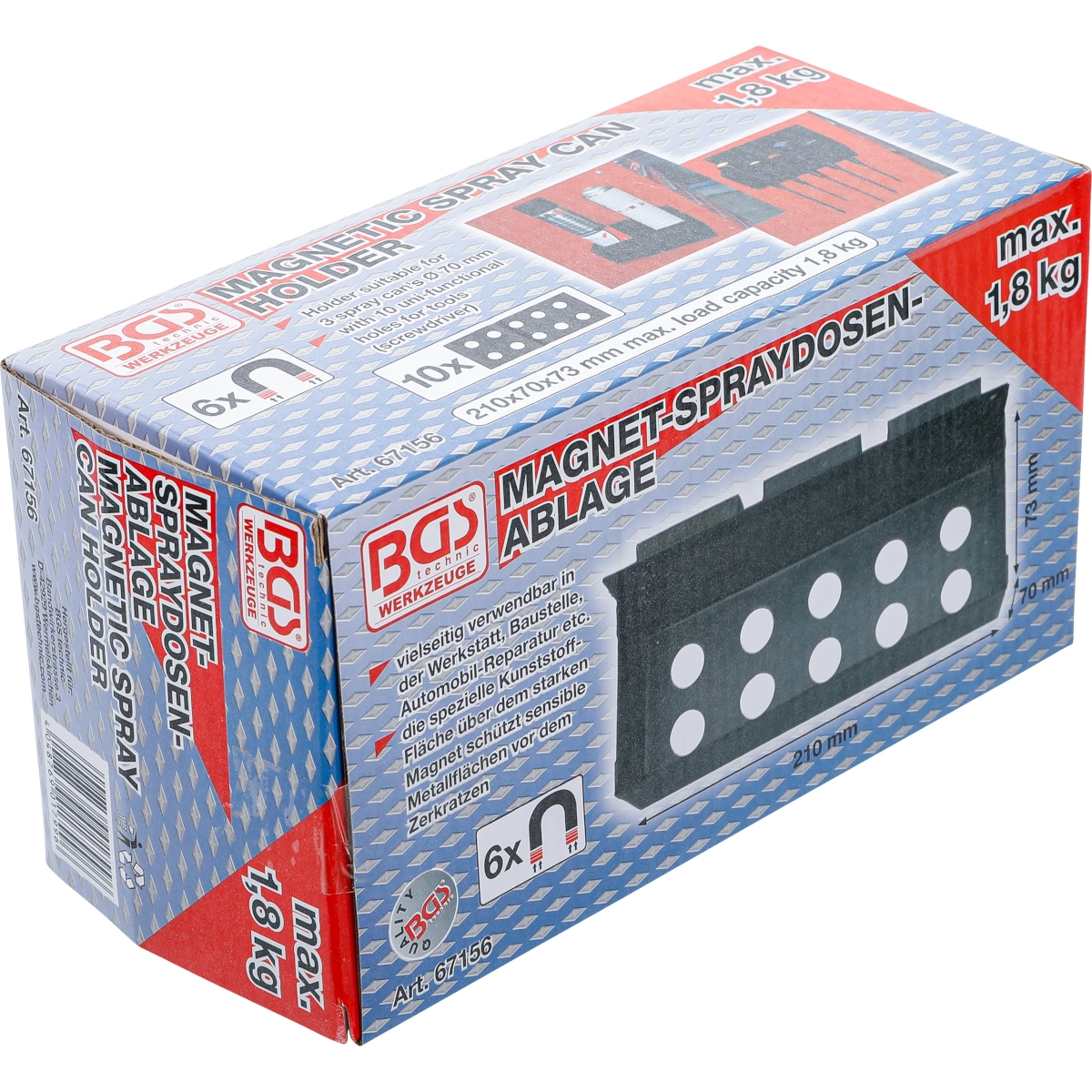 Foto 7 pulgar | Bandeja Magnética Para Aerosoles | 210 Mm | Bgs 67156