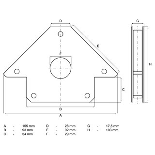 Foto 3 | Escuadra Magnética | 20kg | 1 Pz | Bgs 3008