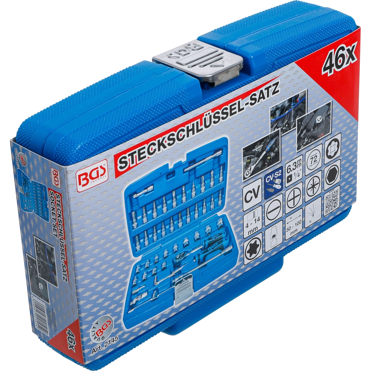 Foto 6 | Juego De Herramienta Y Dados | 1/4'' | 46 Pzs | Bgs 2145