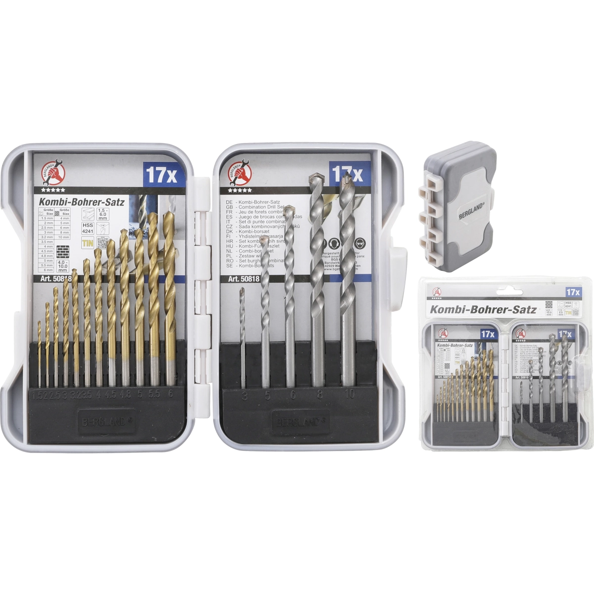 Foto 5 pulgar | Brocas Combinadas | 1.5 - 10 Mm | 17 Pz | Bgs 50818