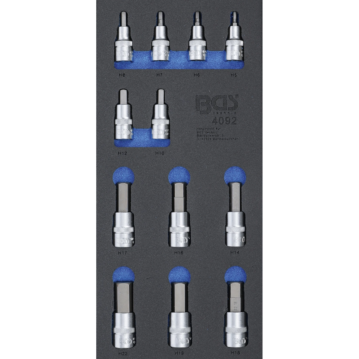 Juego De Dados Con Punta Hexágonal |1/2'' | 12 Pzs | Bgs 4092