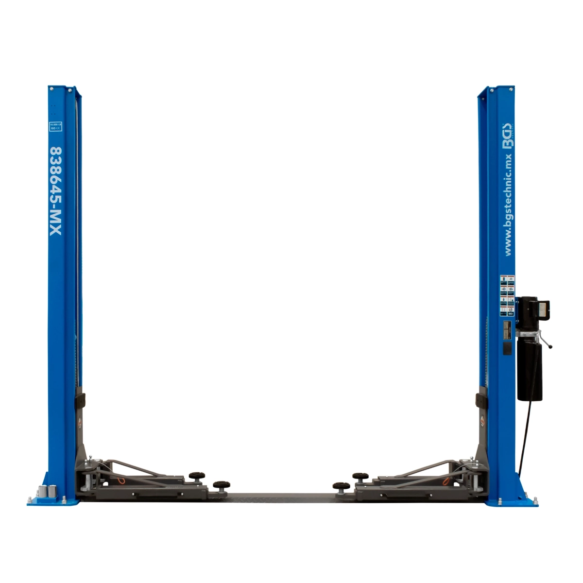 Rampa de 2 Postes Elevador BGS technic Altura Libre 4536 Kg 10000 Lb