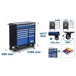 Foto 7 | Gabinete Movil Para Herramientas Xxl | 10 Cajones | Bgs 4206