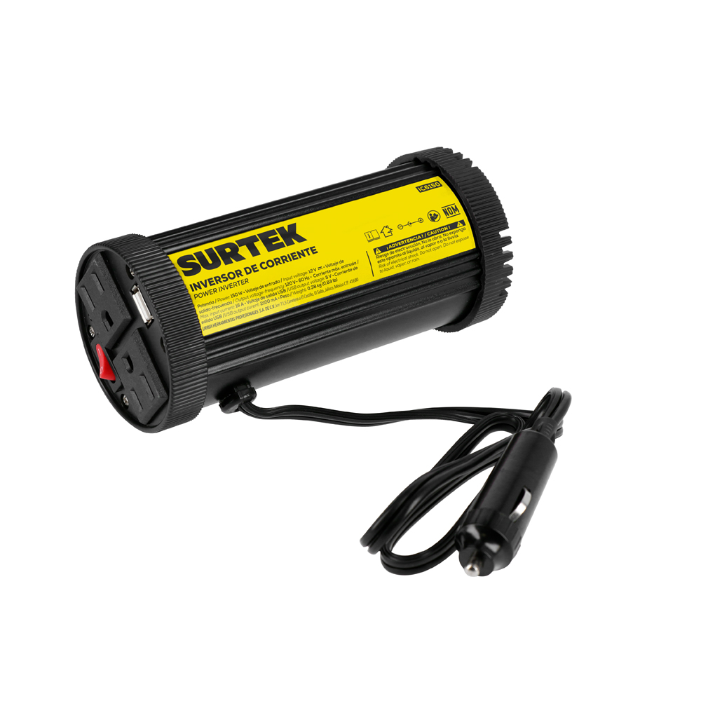 Foto 1 | Inversor De Corriente 12 V Dc - 120 V Ac, 150 W Surtek