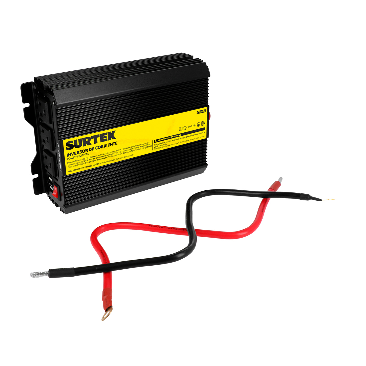Foto 1 | Inversor De Corriente 12 V Dc - 120 V Ac, 1500 W Surtek