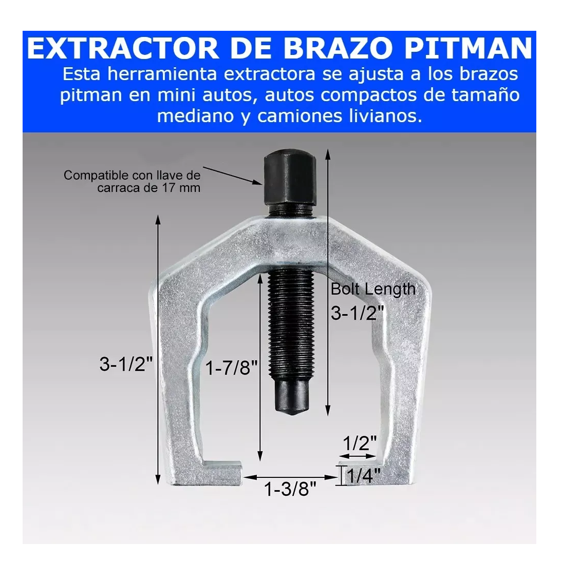 Foto 4 pulgar | Extractor Rotula Kit Herramienta Suspension Reparacion Lab.g  Auto Estuche Rojo Herramientas Plata