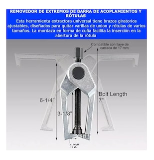 Foto 4 | Extractor Rotula Kit Herramienta Suspension Reparacion Lab.g Auto Estuche Rojo Herramientas Plata