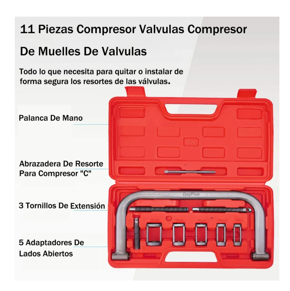 Foto 4 pulgar | Compresor De Resortes De Válvulas Autos Motos Coche Belug Plata
