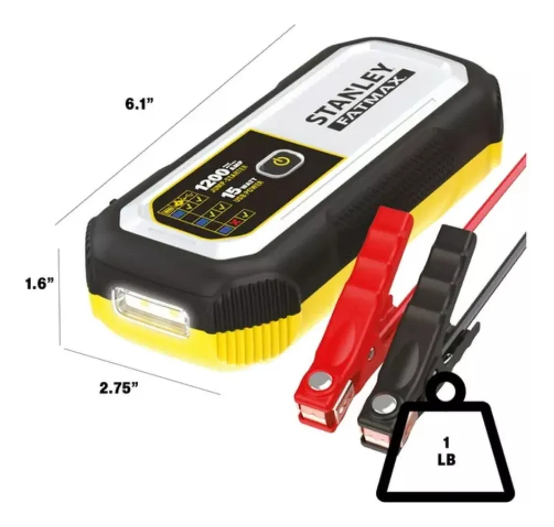 Foto 4 pulgar | Arrancador De Batería De Litio Stanley Fatmax 1200 Amp