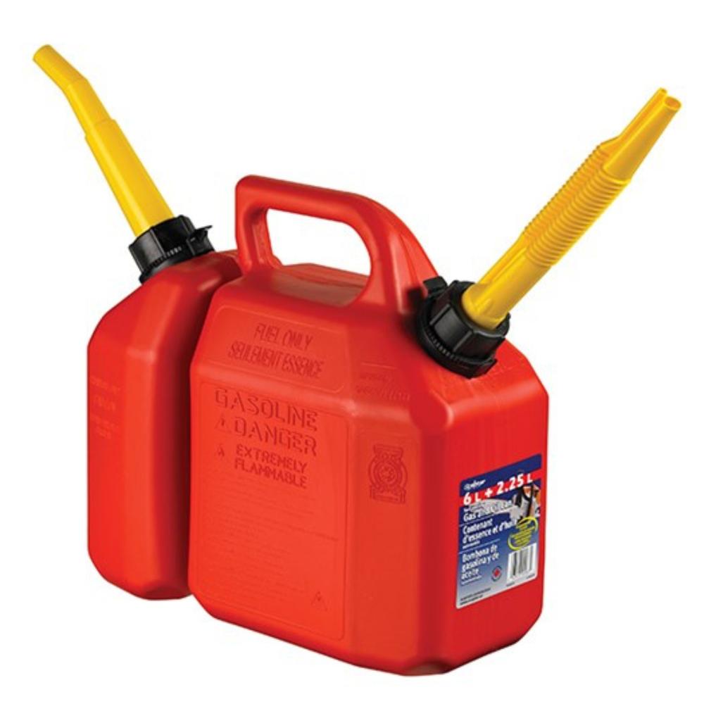 Foto 1 | Bidon Combinado Rojo 6 Lt Gasolina / 2.5 Lt Aceite Scepter