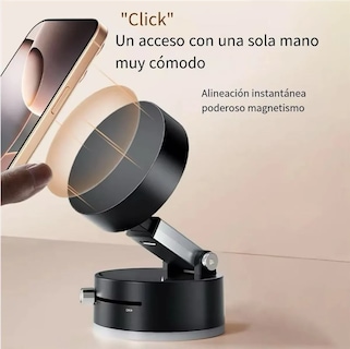 Foto 4 | Soporte Magnético Para Celular Con Ventosa Ajustable Para Auto Y Escritorio Color Blanco