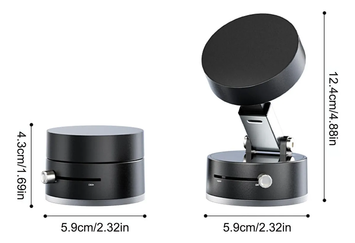 Foto 6 pulgar | Soporte Magnético Para Celular Con Ventosa Ajustable Para Auto Y Escritorio Color Negro