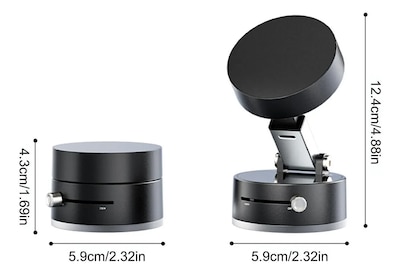Foto 5 | Soporte Magnético Para Celular Con Ventosa Ajustable Para Auto Y Escritorio Color Negro