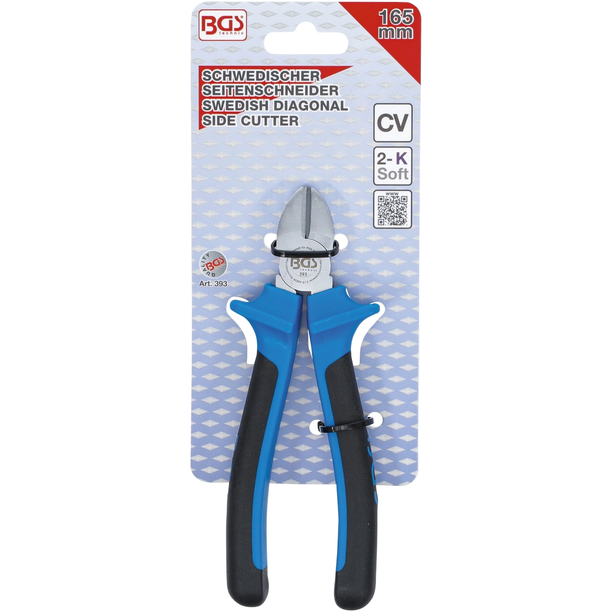Foto 6 pulgar | Pinza Corte Diagonal | 165 Mm | Bgs 393