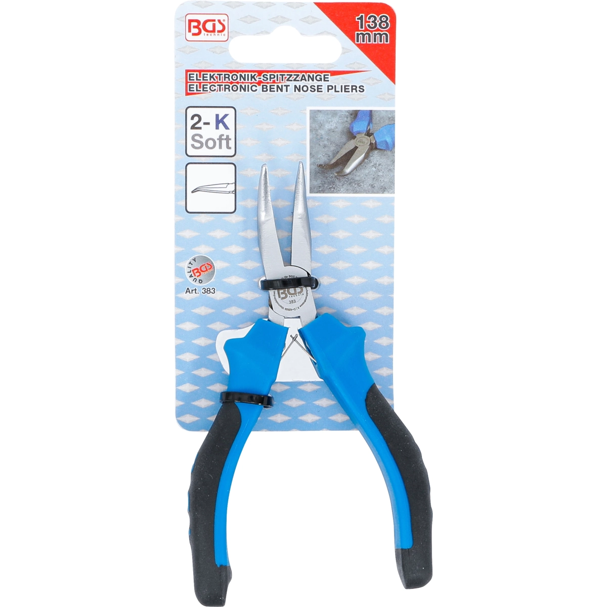 Foto 4 | Pinzas De Boca Semirredonda Curvada Para Electrónica | 138 Mm | Bgs 383