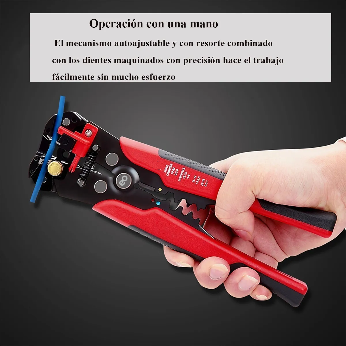 Foto 4 pulgar | Language Pinza Pela Cables Automática 8 Pulgadas Eo Safe Imports Esi-2753-1 Rojo