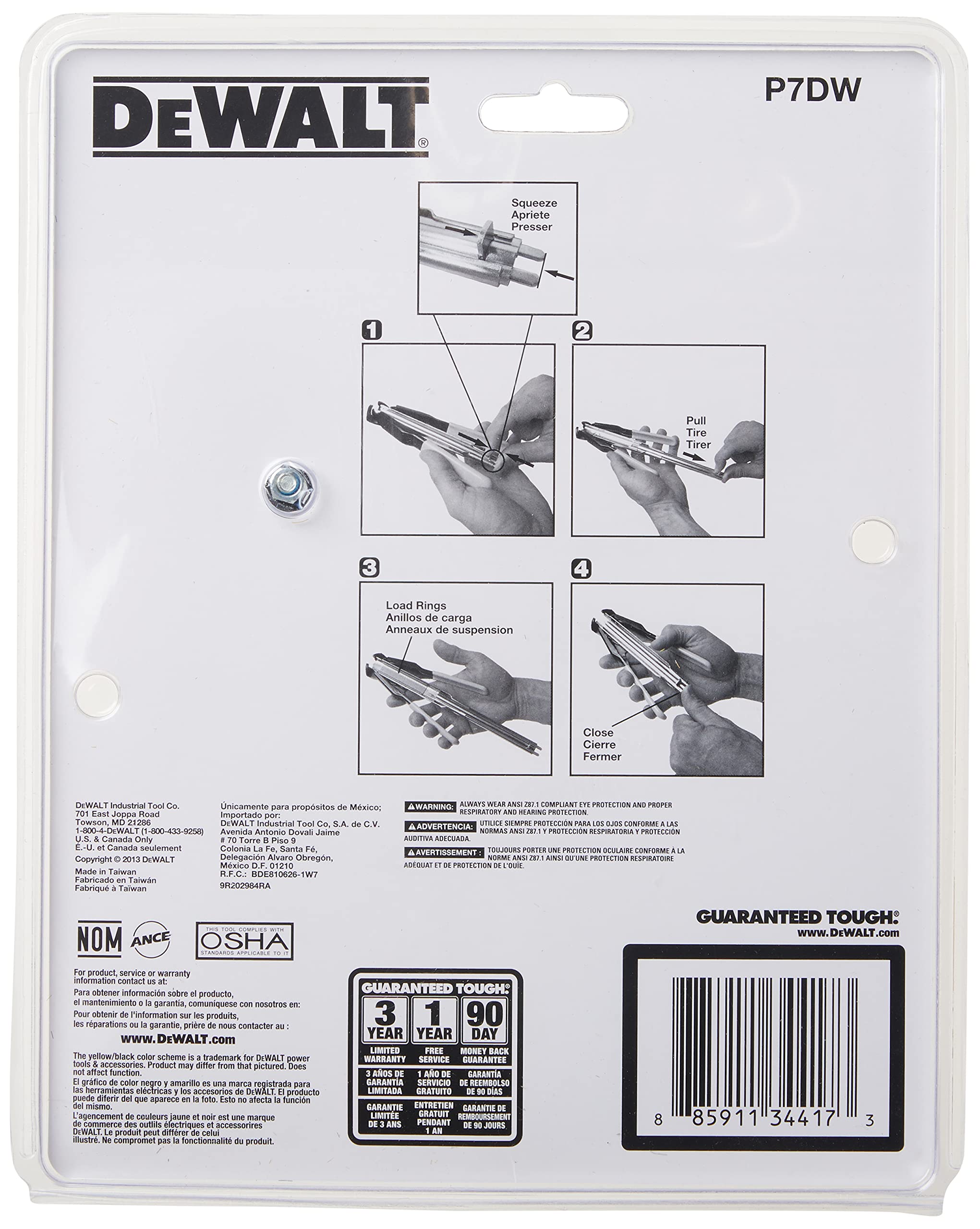 Foto 4 pulgar | Kit de Alicate Hog Ring Dewalt P7dw 1000 Anillos - Venta Internacional