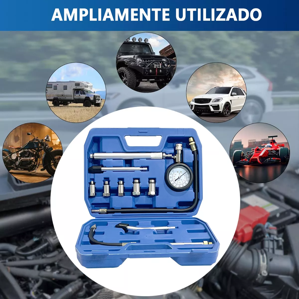 Foto 4 pulgar | Comprobador de Compresión de Cilindros de Motor Eo Safe Imports Esi-12251 Azul